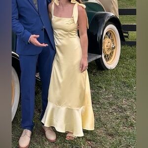Show Me Your MuMu Butter Yellow Sleeveless Bridesmaid Dress